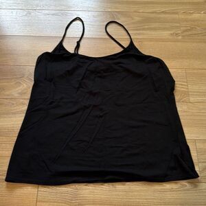 Black tank top with adjustable straps size medium   No brand‎ tag but I think it